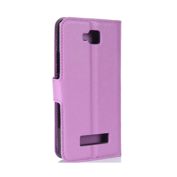 For Cubot Echo Litchi Texture Horizontal Flip Leather Case with Holder & Card Slots & Wallet