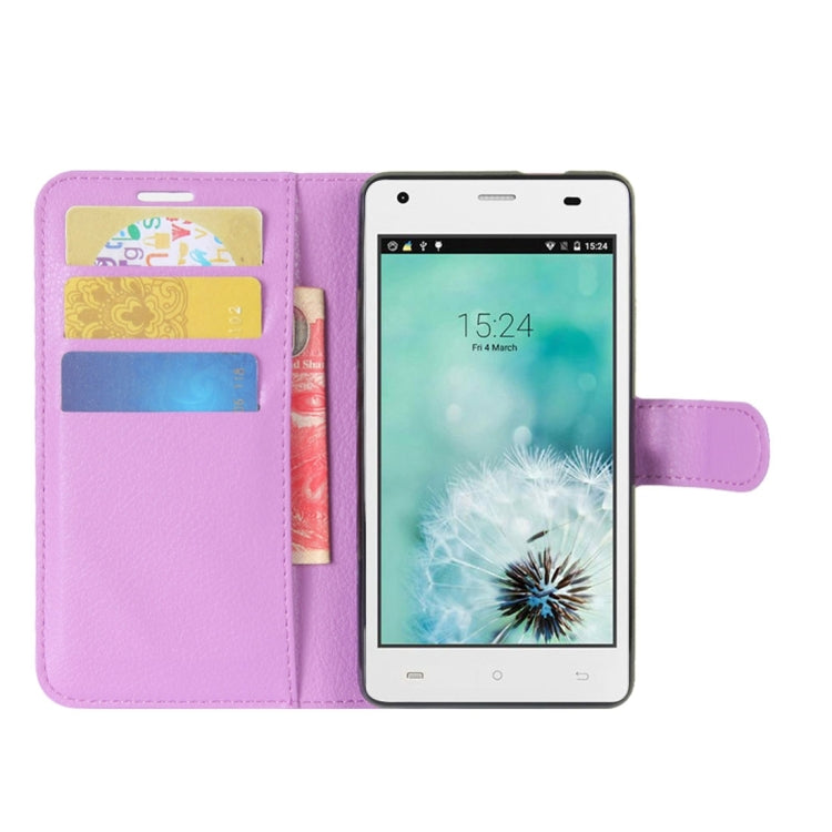 For Cubot Echo Litchi Texture Horizontal Flip Leather Case with Holder & Card Slots & Wallet