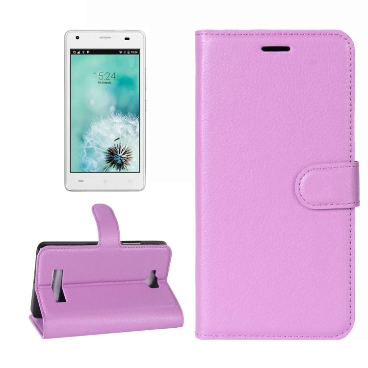 For Cubot Echo Litchi Texture Horizontal Flip Leather Case with Holder & Card Slots & Wallet