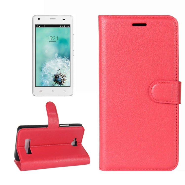 For Cubot Echo Litchi Texture Horizontal Flip Leather Case with Holder & Card Slots & Wallet
