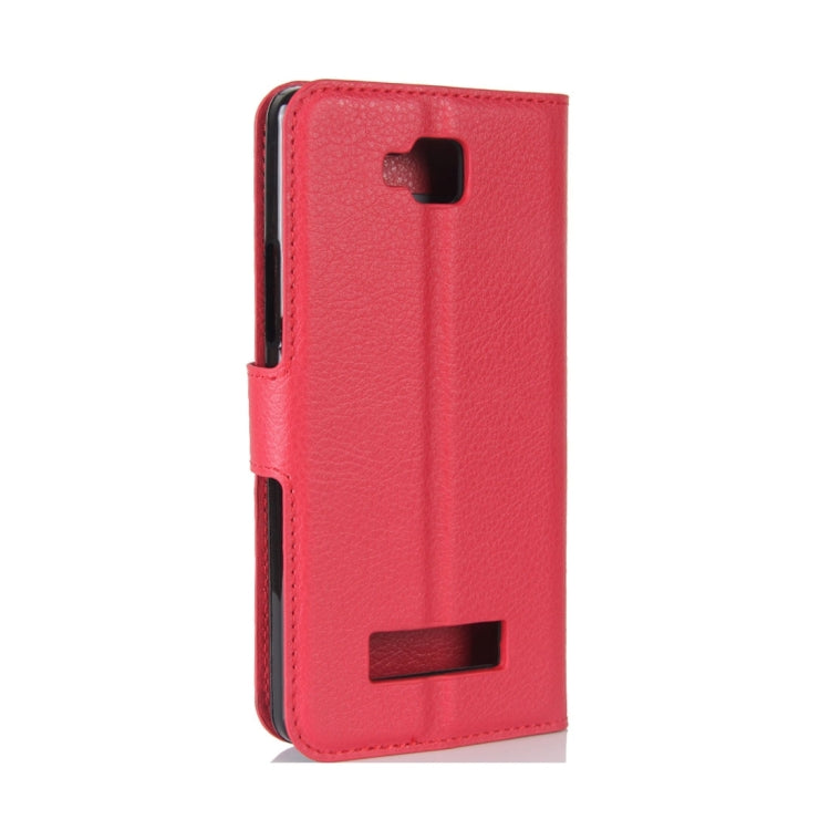 For Cubot Echo Litchi Texture Horizontal Flip Leather Case with Holder & Card Slots & Wallet