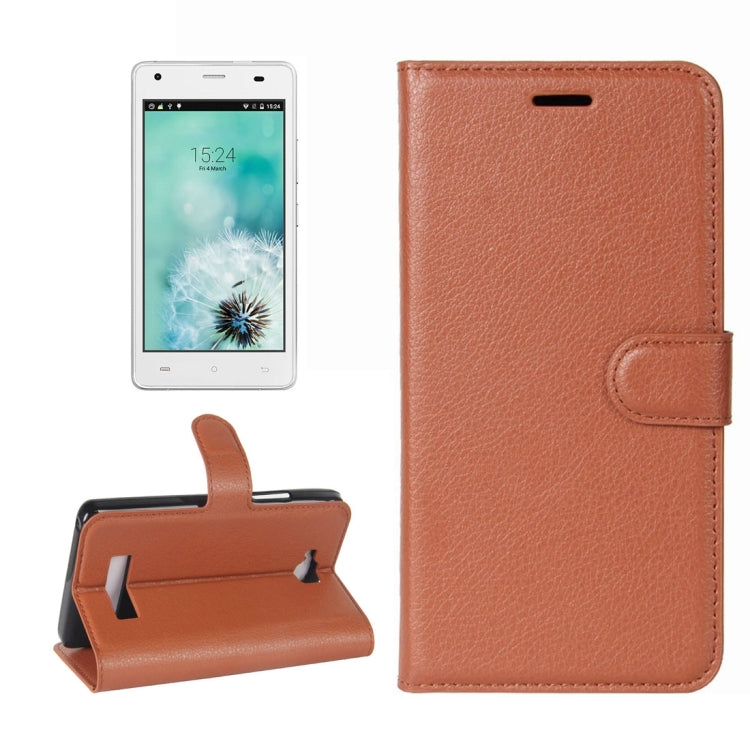 For Cubot Echo Litchi Texture Horizontal Flip Leather Case with Holder & Card Slots & Wallet