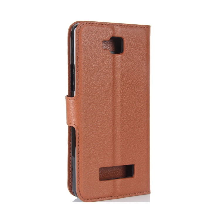 For Cubot Echo Litchi Texture Horizontal Flip Leather Case with Holder & Card Slots & Wallet