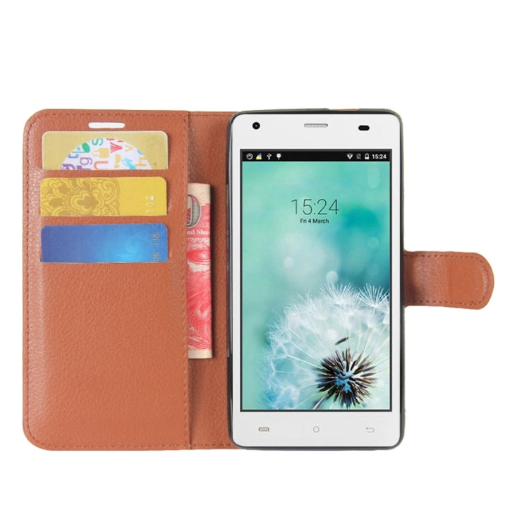 For Cubot Echo Litchi Texture Horizontal Flip Leather Case with Holder & Card Slots & Wallet