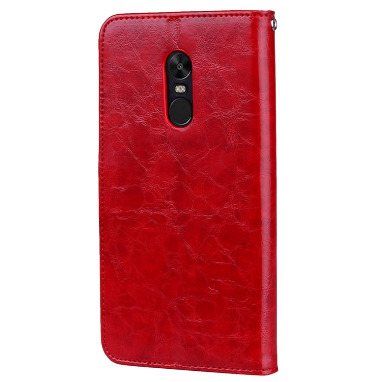For Xiaomi Redmi Note 4X Business Style Oil Wax Texture Horizontal Flip Leather Case with Holder & Card Slots & Wallet