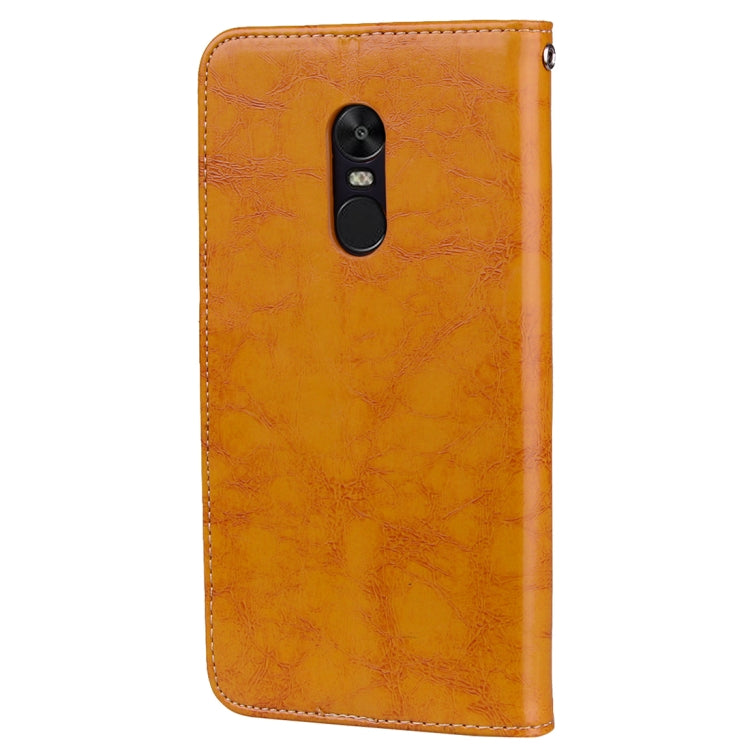 For Xiaomi Redmi Note 4X Business Style Oil Wax Texture Horizontal Flip Leather Case with Holder & Card Slots & Wallet
