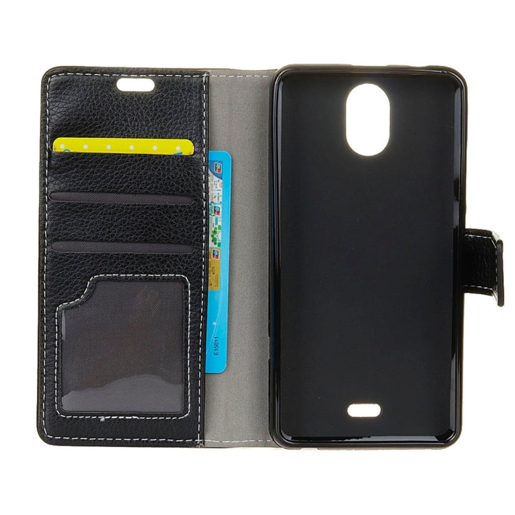 For Wiko Kenny Litchi Texture Horizontal Flip Leather Case with Holder & Card Slots & Wallet & Photo Frame