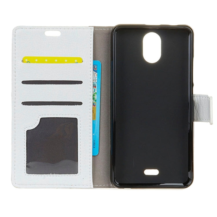 For Wiko Kenny Litchi Texture Horizontal Flip Leather Case with Holder & Card Slots & Wallet & Photo Frame