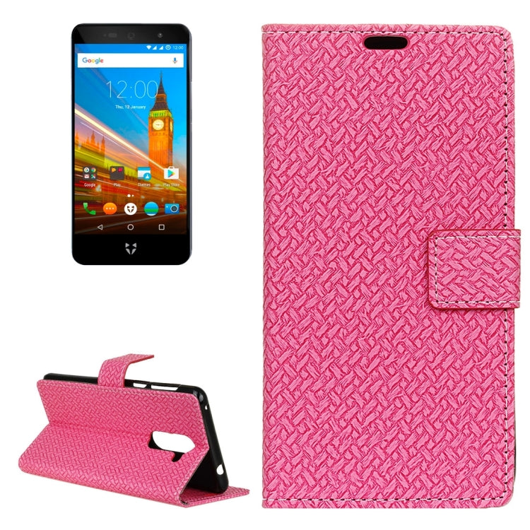 For Wileyfox Swift 2 Knit Texture Horizontal Flip Leather Case with Holder & Card Slots & Wallet & Photo Frame