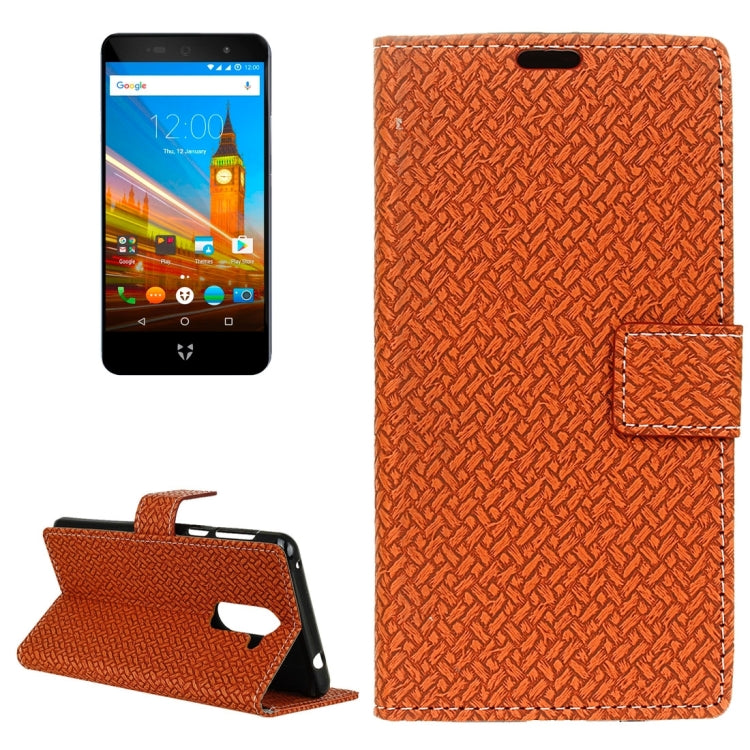 For Wileyfox Swift 2 Knit Texture Horizontal Flip Leather Case with Holder & Card Slots & Wallet & Photo Frame