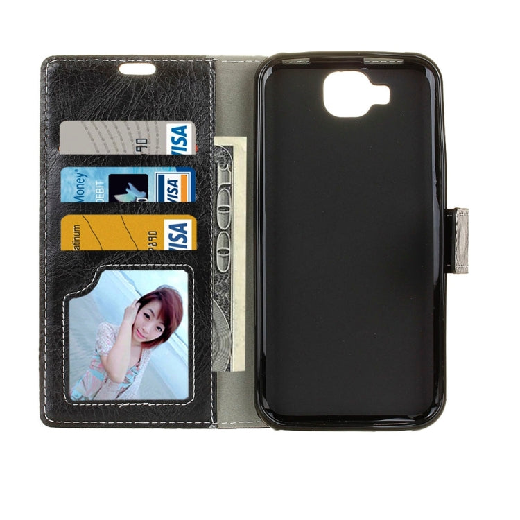 For Doogee X9 Mini Retro Crazy Horse Texture Horizontal Flip Leather Case with Holder & Card Slots & Wallet & Photo Frame