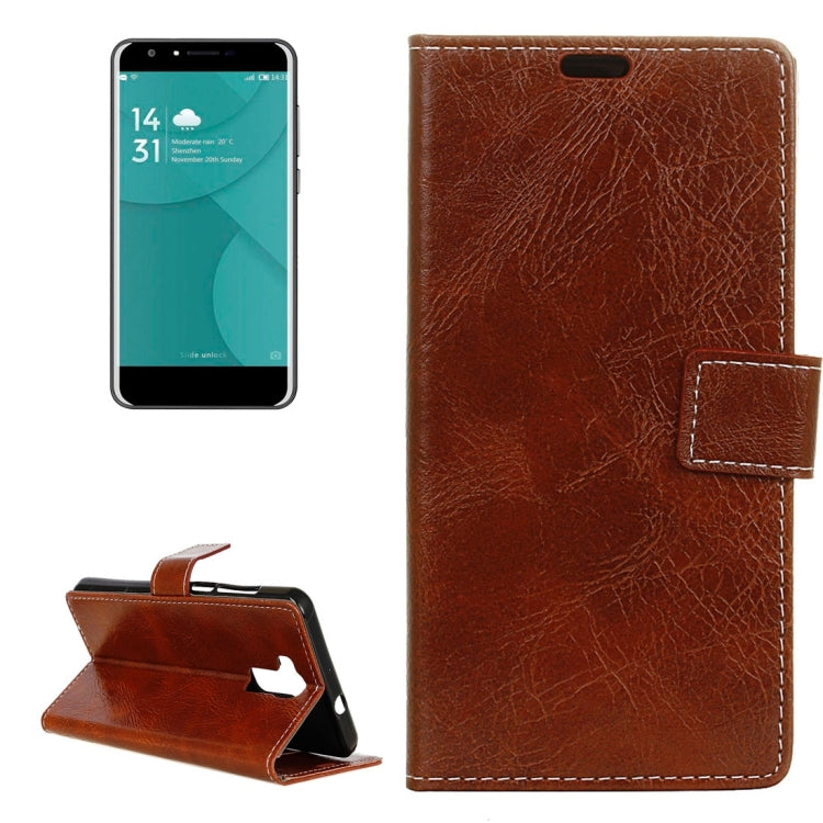For Doogee Y6 Retro Crazy Horse Texture Horizontal Flip Leather Case with Holder & Card Slots & Wallet & Photo Frame