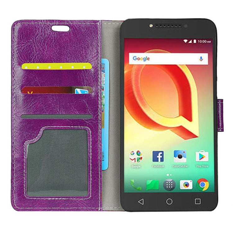 Alcatel A50 Retro Crazy Horse Texture Horizontal Flip Leather Case with Holder & Card Slots & Wallet & Photo Frame
