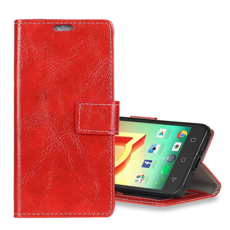 Alcatel A50 Retro Crazy Horse Texture Horizontal Flip Leather Case with Holder & Card Slots & Wallet & Photo Frame
