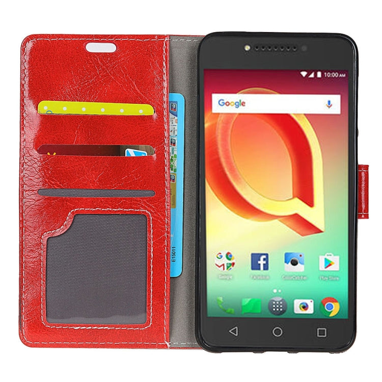 Alcatel A50 Retro Crazy Horse Texture Horizontal Flip Leather Case with Holder & Card Slots & Wallet & Photo Frame
