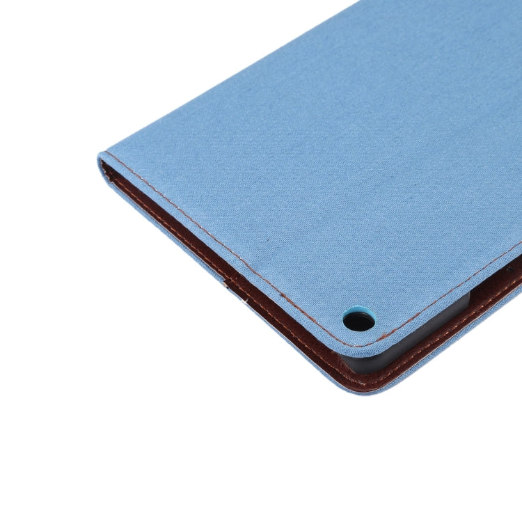 For Huawei MediaPad M3 Lite 8.0 Denim Texture Horizontal Flip Leather Case with Holder & Card Slots & Wallet & Photo Frame