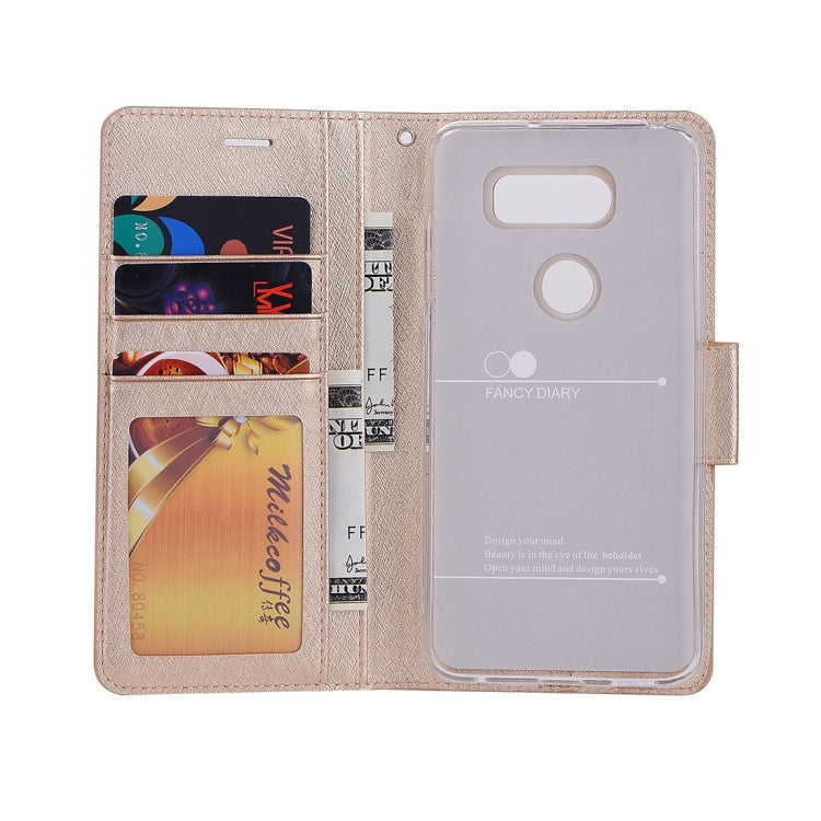For LG V30 Silk Texture Horizontal Flip Leather Case with Holder & Card Slots & Wallet & Photo Frame