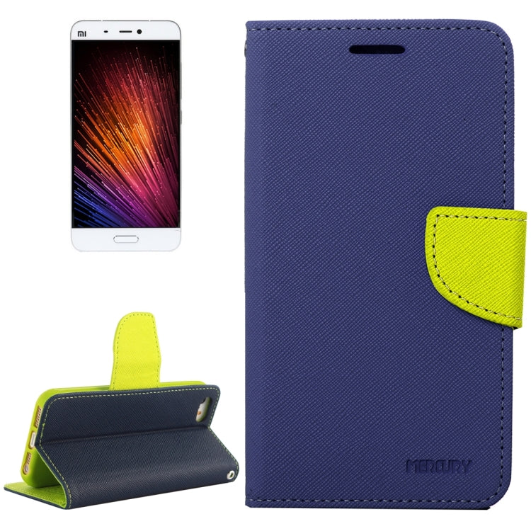 For Xiaomi Mi 5 Cross Texture Horizontal Flip Leather Case with Magnetic Buckle & Holder & Card Slots & Wallet