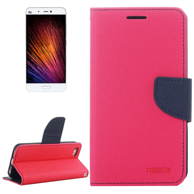 For Xiaomi Mi 5 Cross Texture Horizontal Flip Leather Case with Magnetic Buckle & Holder & Card Slots & Wallet