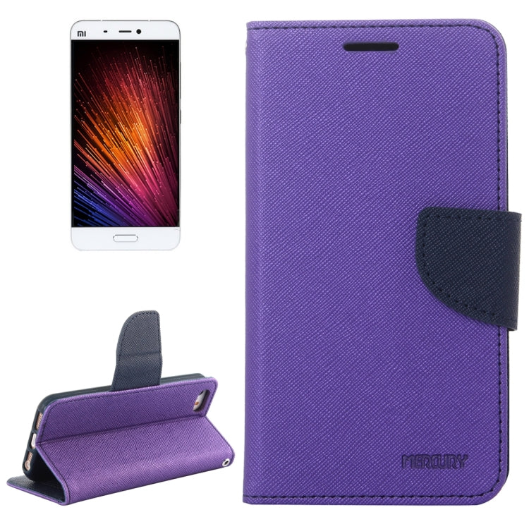 For Xiaomi Mi 5 Cross Texture Horizontal Flip Leather Case with Magnetic Buckle & Holder & Card Slots & Wallet