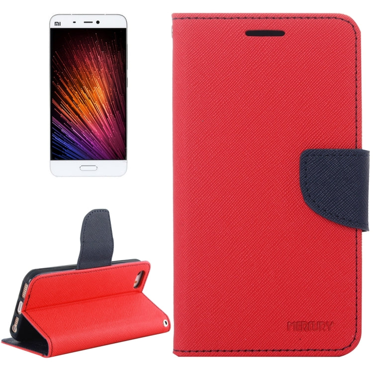 For Xiaomi Mi 5 Cross Texture Horizontal Flip Leather Case with Magnetic Buckle & Holder & Card Slots & Wallet