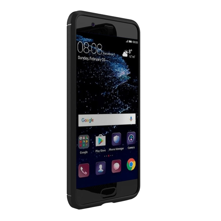 For Huawei P10 Brushed Carbon Fiber Texture Shockproof TPU Protective Cover Case