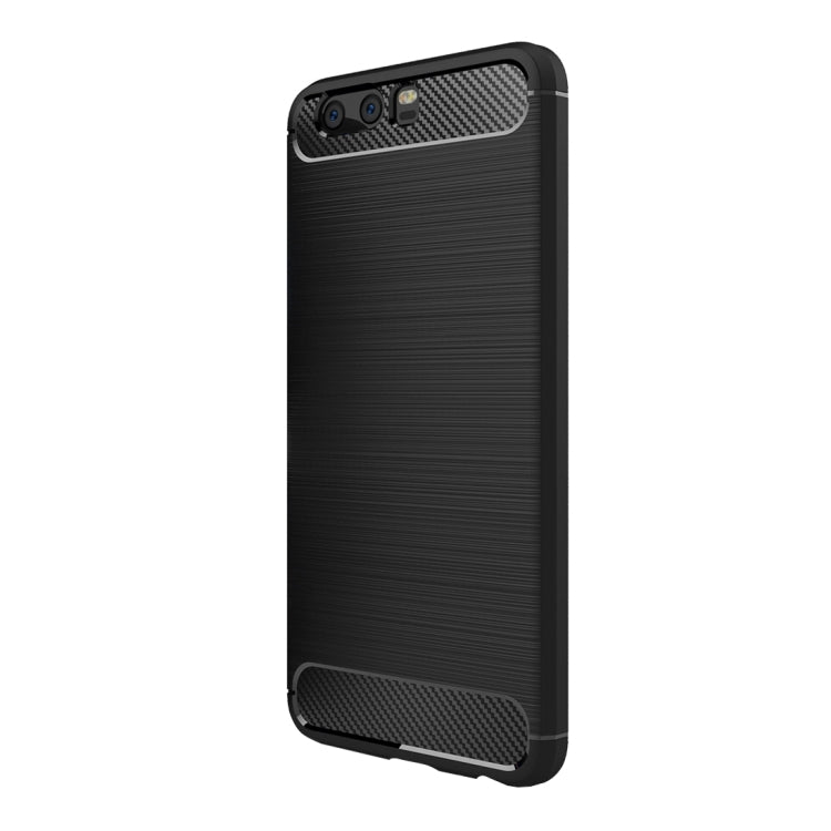 For Huawei P10 Brushed Carbon Fiber Texture Shockproof TPU Protective Cover Case