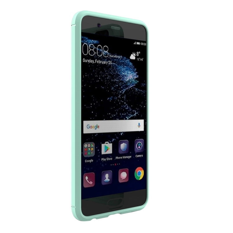 For Huawei P10 Brushed Carbon Fiber Texture Shockproof TPU Protective Cover Case