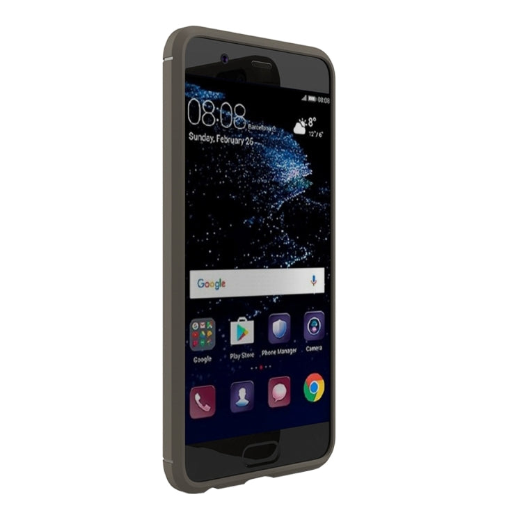 For Huawei P10 Brushed Carbon Fiber Texture Shockproof TPU Protective Cover Case