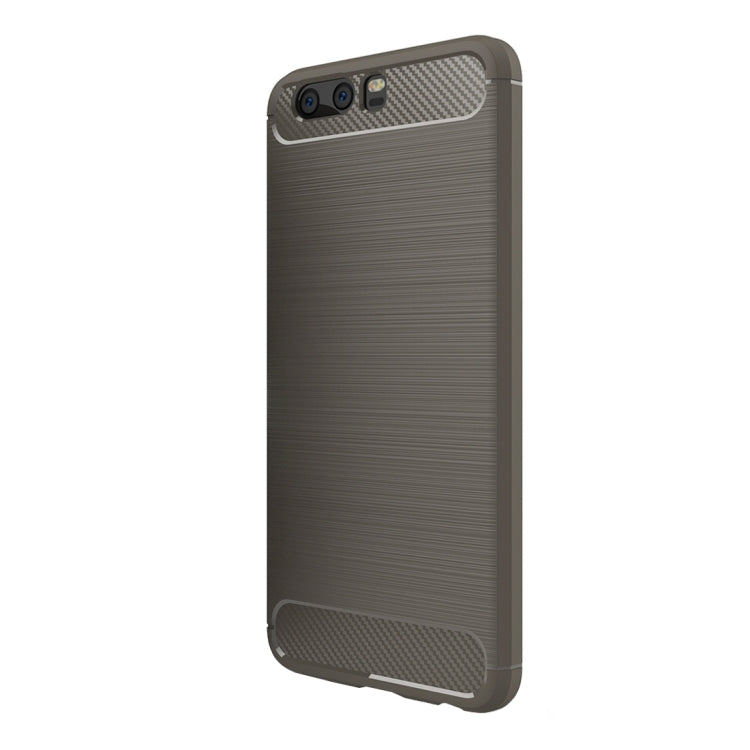 For Huawei P10 Brushed Carbon Fiber Texture Shockproof TPU Protective Cover Case