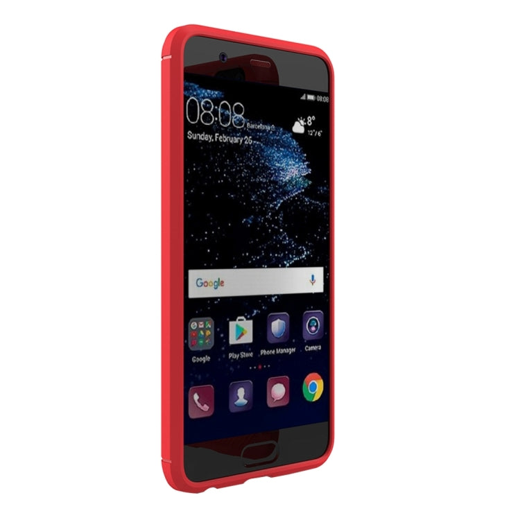 For Huawei P10 Brushed Carbon Fiber Texture Shockproof TPU Protective Cover Case