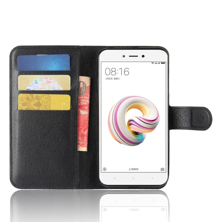 For Xiaomi Redmi 5A Litchi Texture Horizontal Flip Leather Case with Holder & Card Slots & Wallet