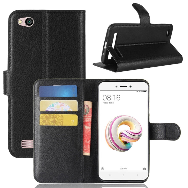 For Xiaomi Redmi 5A Litchi Texture Horizontal Flip Leather Case with Holder & Card Slots & Wallet