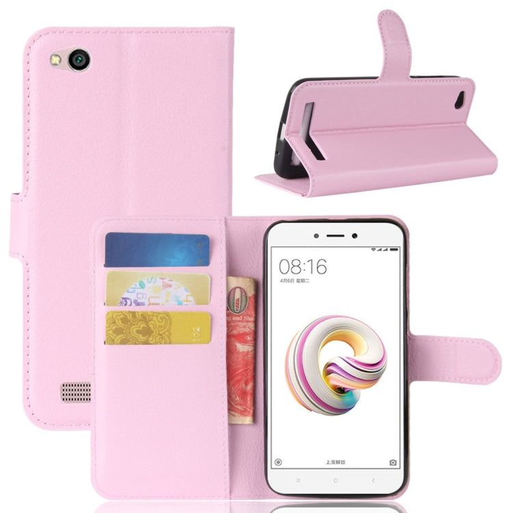 For Xiaomi Redmi 5A Litchi Texture Horizontal Flip Leather Case with Holder & Card Slots & Wallet