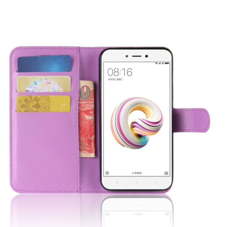 For Xiaomi Redmi 5A Litchi Texture Horizontal Flip Leather Case with Holder & Card Slots & Wallet