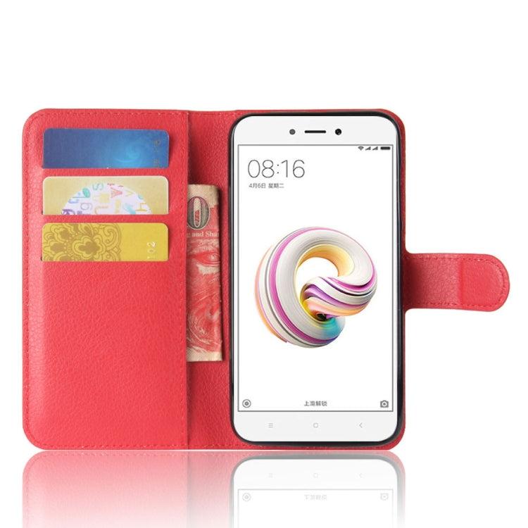 For Xiaomi Redmi 5A Litchi Texture Horizontal Flip Leather Case with Holder & Card Slots & Wallet