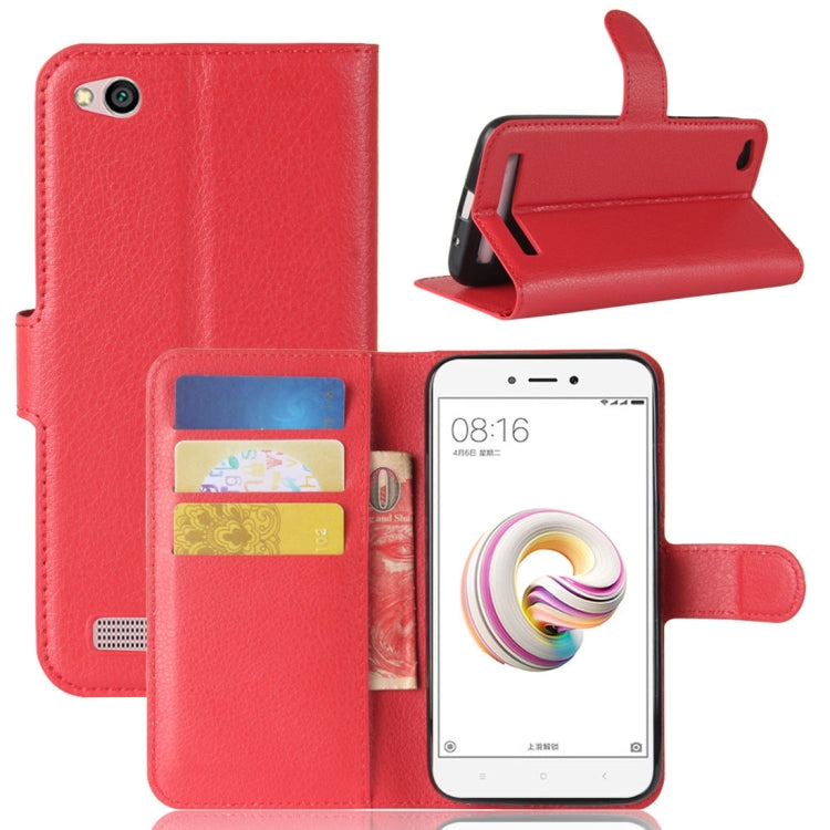 For Xiaomi Redmi 5A Litchi Texture Horizontal Flip Leather Case with Holder & Card Slots & Wallet