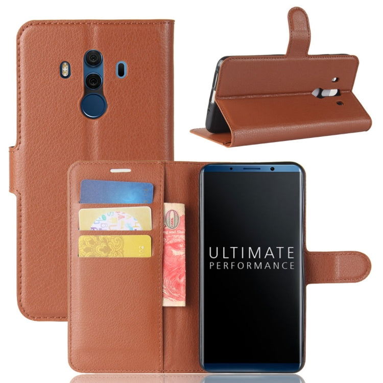 For Huawei Mate 10 Pro / Mate 10 Porsche Design Litchi Texture Horizontal Flip Leather Case with Holder & Card Slots & Wallet