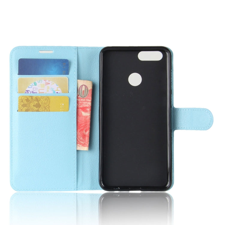 For Huawei Honor Play 7X Litchi Texture Horizontal Flip Leather Case with Holder & Card Slots & Wallet
