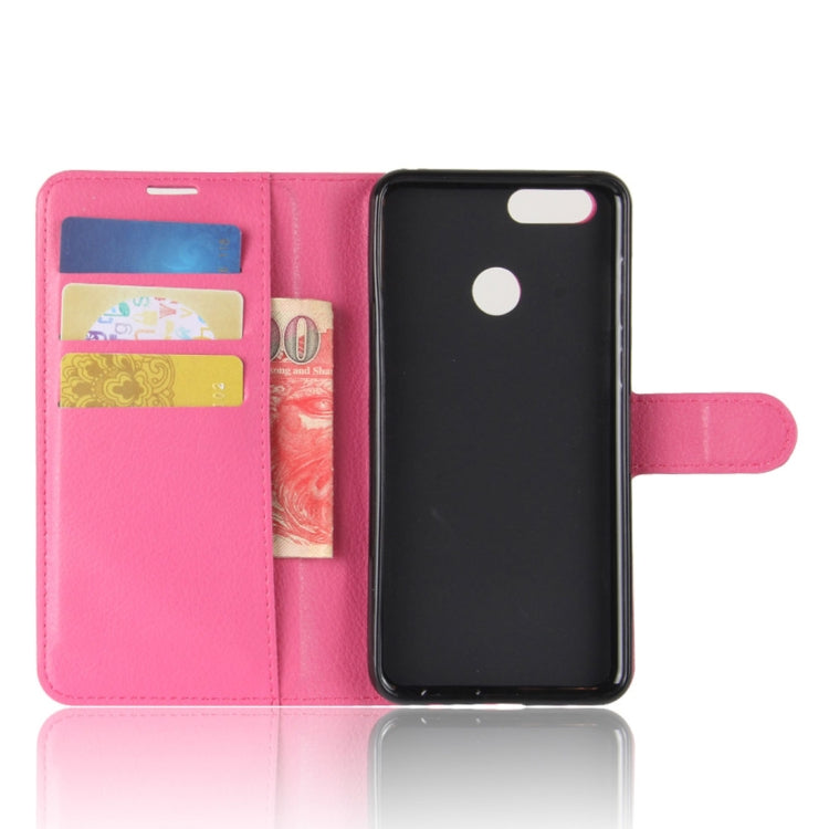For Huawei Honor Play 7X Litchi Texture Horizontal Flip Leather Case with Holder & Card Slots & Wallet