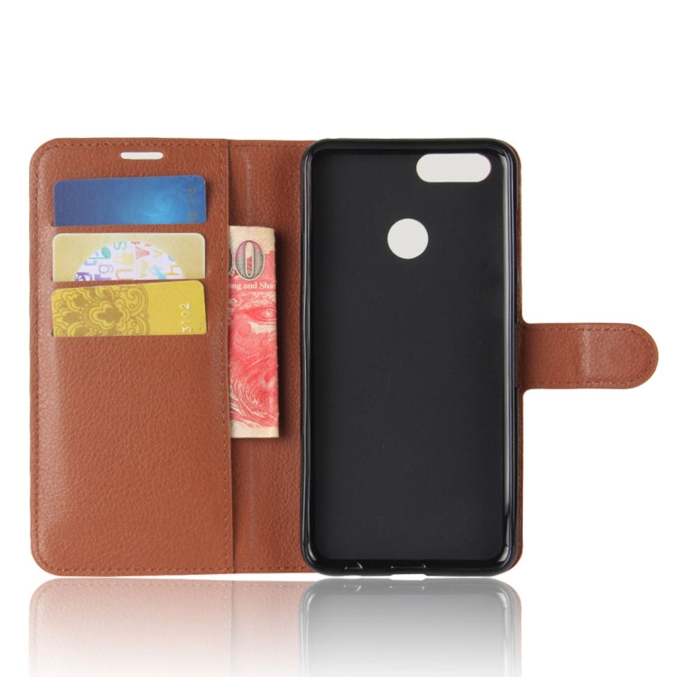 For Huawei Honor Play 7X Litchi Texture Horizontal Flip Leather Case with Holder & Card Slots & Wallet
