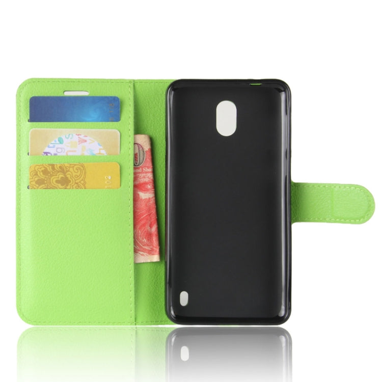 For Nokia 2 Litchi Texture Horizontal Flip Leather Case with Holder & Card Slots & Wallet
