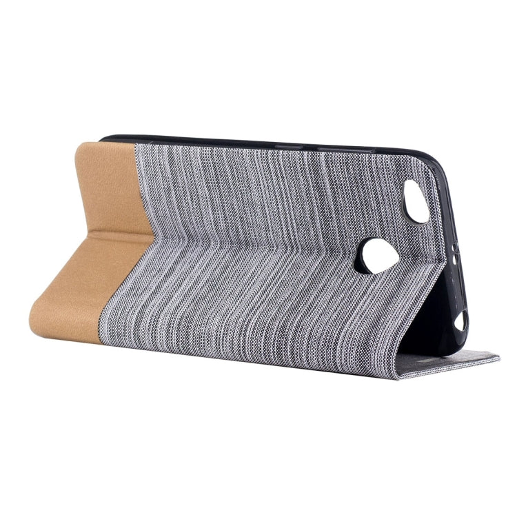 For Xiaomi Redmi 4X Canvas Texture PU + TPU Horizontal Flip Leather Case with Holder & Card Slots