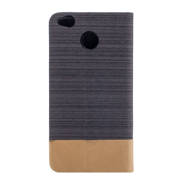 For Xiaomi Redmi 4X Canvas Texture PU + TPU Horizontal Flip Leather Case with Holder & Card Slots