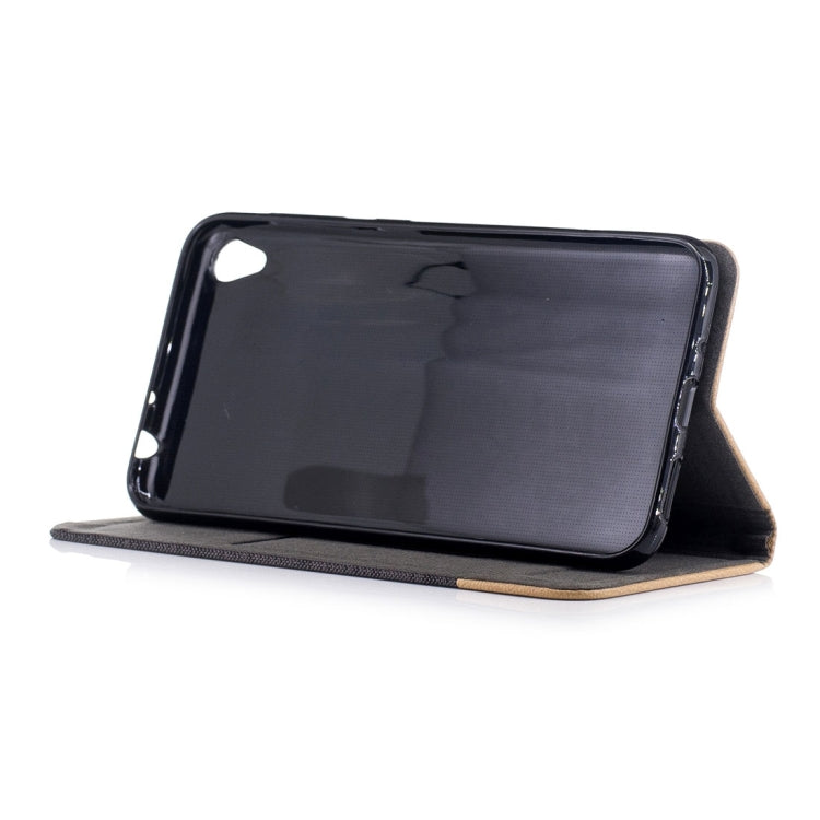 For Asus ZenFone Live / ZB501KL Canvas Texture PU + TPU Horizontal Flip Leather Case with Holder & Card Slots
