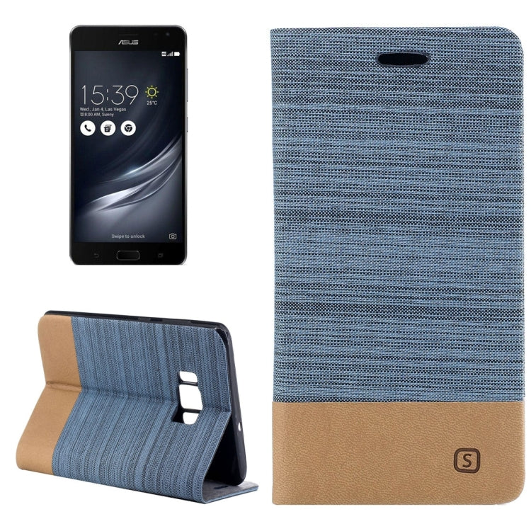 For Asus ZenFone AR / ZS571KL Canvas Texture PU + TPU Horizontal Flip Leather Case with Holder & Card Slots