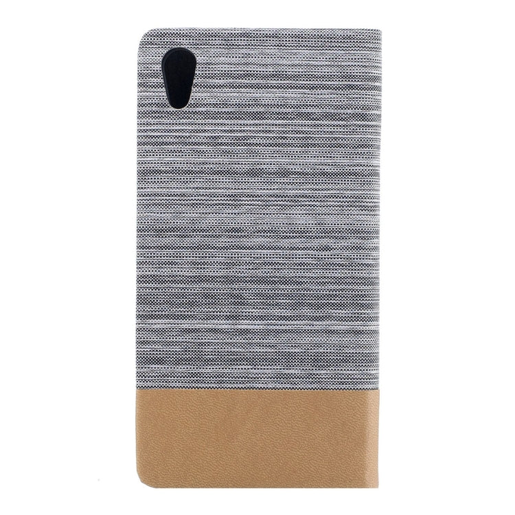 For Sony Xperia XA1 Canvas Texture PU + TPU Horizontal Flip Leather Case with Holder & Card Slots