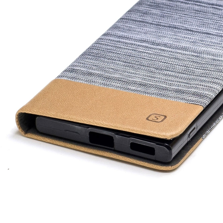 For Sony Xperia XA1 Canvas Texture PU + TPU Horizontal Flip Leather Case with Holder & Card Slots
