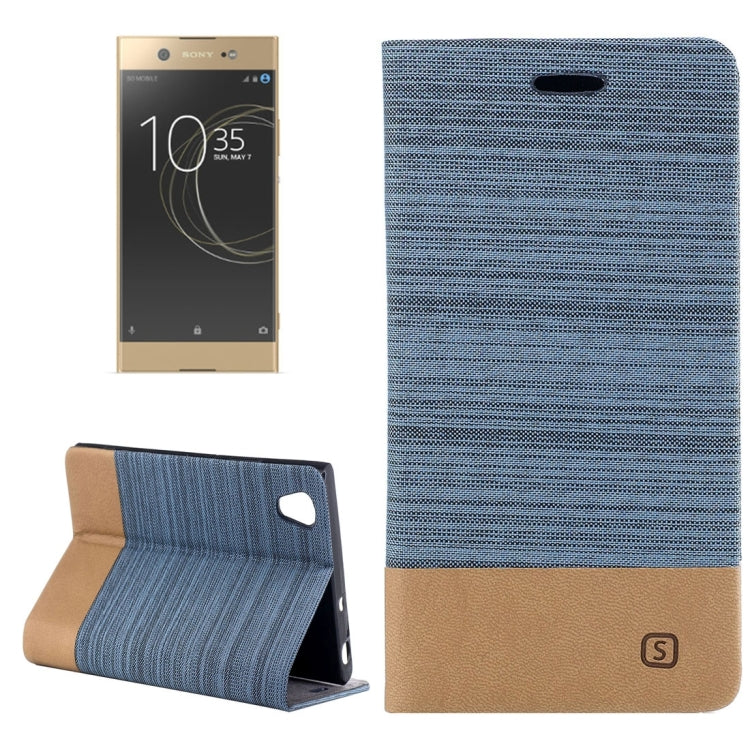 For Sony Xperia XA1 Canvas Texture PU + TPU Horizontal Flip Leather Case with Holder & Card Slots