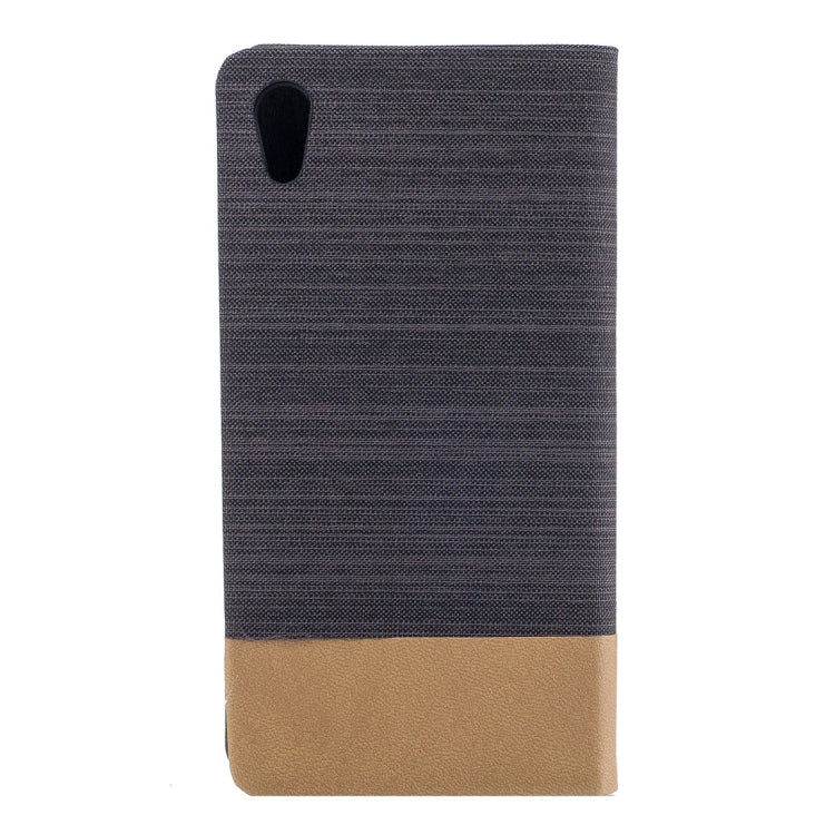 For Sony Xperia XA1 Canvas Texture PU + TPU Horizontal Flip Leather Case with Holder & Card Slots